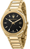  Shop Authentic Maserati Stile Black Dial Gold Steel Strap Watch For Men - R8853142004 - Luxxuri