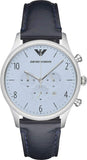  Shop Authentic Emporio Armani Chronograph Blue Dial Blue Leather Strap Watch For Men - AR1889 - Luxxuri