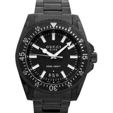  Shop Authentic Gucci Dive Quartz Black Dial Black Steel Strap Watch For Men - YA136205 - Luxxuri