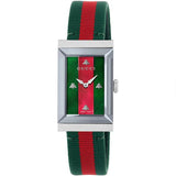  Shop Authentic Gucci G-Frame Mother of Pearl Dial Two Tone Nylon Strap Watch For Women - YA147404 - Luxxuri