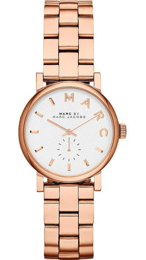  Shop Authentic Marc Jacobs Baker White Dial Rose Gold Steel Strap Watch for Women - MBM3248 - Luxxuri