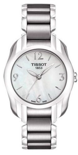  Shop Authentic Tissot T Wave Mother of Pearl Dial Two Tone Steel Strap Watch For Women - T023.210.11.117.00 - Luxxuri