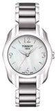  Shop Authentic Tissot T Wave Mother of Pearl Dial Two Tone Steel Strap Watch For Women - T023.210.11.117.00 - Luxxuri