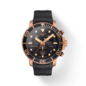  Shop Authentic Tissot Seastar 1000 Chronograph Black Dial Black Rubber Strap Watch For Men - T120.417.37.051.00 - Luxxuri