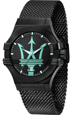  Shop Authentic Maserati Potenza Aqua Edition Black Dial Black Mesh Strap Watch For Men - R8853144002 - Luxxuri