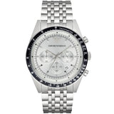  Shop Authentic Emporio Armani Sportivo Chronograph Silver Dial Silver Steel Strap Watch For Men - AR6073 - Luxxuri
