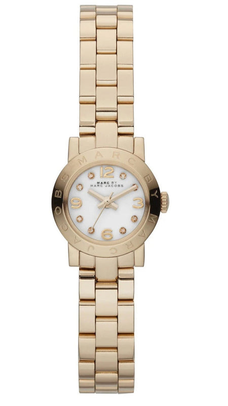  Shop Authentic Marc Jacobs Amy Dinky White Dial Gold Steel Strap Watch for Women - MBM3226 - Luxxuri