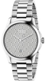  Shop Authentic Gucci G Timeless Silver Dial Silver Steel Strap Watch For Women - YA126551 - Luxxuri