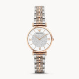  Shop Authentic Emporio Armani Gianni T Bar White Dial Two Tone Steel Strap Watch For Women - AR1926 - Luxxuri