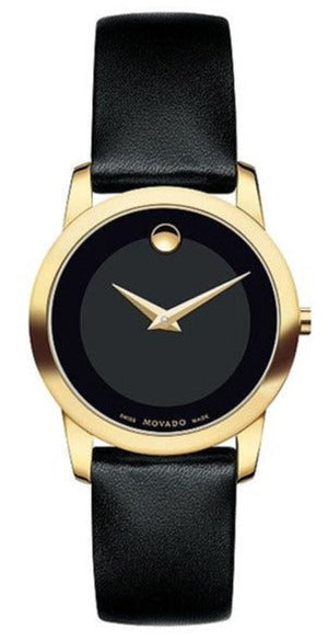  Shop Authentic Movado Museum Classic Black Dial Black Leather Strap Watch For Women - 0606877 - Luxxuri