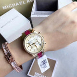  Shop Authentic Michael Kors Ritz Chronograph Gold Dial Two Tone Steel Strap Watch For Women - MK6517 - Luxxuri