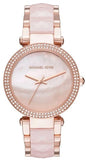  Shop Authentic Michael Kors Parker Mother of Pearl Pink Dial Two Tone Steel Strap Watch for Women - MK6402 - Luxxuri