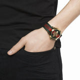  Shop Authentic Gucci Le Marche des Merveilles Green & Red Dial Green & Red NATO Strap Unisex Watch - YA126487 - Luxxuri