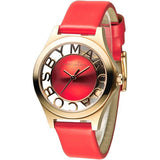  Shop Authentic Marc Jacobs Henry Skeleton Red Dial Red Leather Strap Watch for Women - MBM1338 - Luxxuri