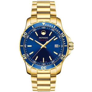  Shop Authentic Movado Series 800 Blue Dial Gold Steel Strap Watch For Men - 2600144 - Luxxuri