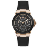  Shop Authentic Guess Zena Chronograph Black Dial Black Rubber Strap Watch For Women - W1094L6 - Luxxuri