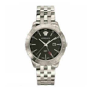  Shop Authentic Versace Univers Analog Black Dial Silver Steel Strap Watch for Men - VEBK00418 - Luxxuri