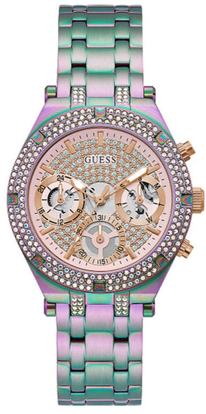  Shop Authentic Guess Heiress Multifunction Diamonds Purple Dial Purple Steel Strap Watch for Women - GW0440L3 - Luxxuri