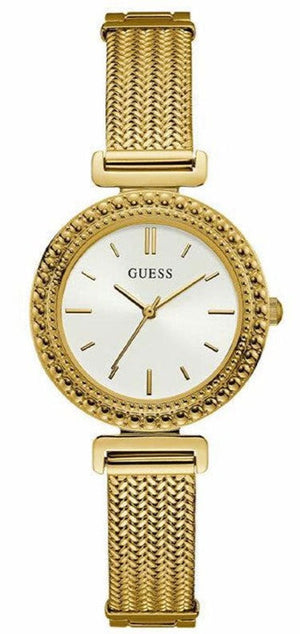  Shop Authentic Guess Quartz White Dial Gold Steel Strap Watch For Women - W1152L2 - Luxxuri