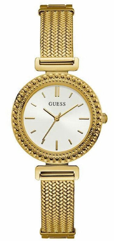  Shop Authentic Guess Quartz White Dial Gold Steel Strap Watch For Women - W1152L2 - Luxxuri