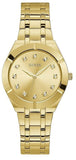  Shop Authentic Guess Crystalline Diamonds Gold Dial Gold Steel Strap Watch for Women - GW0114L2 - Luxxuri