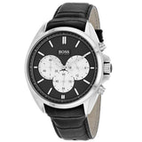  Shop Authentic Hugo Boss Driver Black Dial Black Leather Strap Watch for Men - 1512879 - Luxxuri