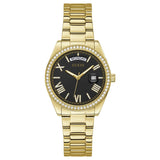  Shop Authentic Guess Luna Diamonds Black Dial Gold Steel Strap Watch for Women - GW0307L2 - Luxxuri