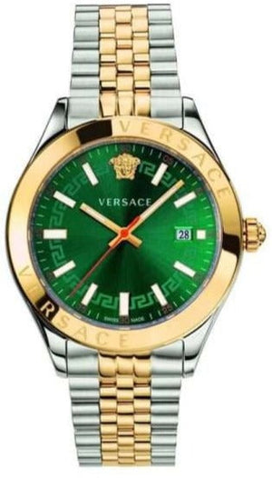  Shop Authentic Versace Hellenyium Quartz Green Dial Two Tone Steel Strap Watch For Men - VEVI00620 - Luxxuri
