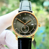  Shop Authentic Mido Baroncelli III Automatic Grey Dial Black Leather Strap Watch For Men - M8600.3.13.4 - Luxxuri
