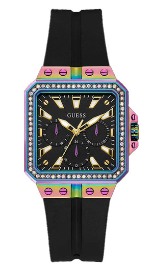  Shop Authentic Guess Libra Black Dial Black Silicone Strap Watch For Women - GW0618L3 - Luxxuri