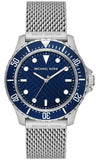  Shop Authentic Michael Kors Everest Quartz Blue Dial Silver Mesh Bracelet Watch For Men - MK9082 - Luxxuri