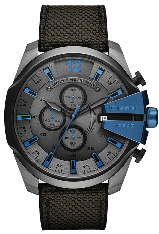  Shop Authentic Diesel Mega Chief Chronograph Black Dial Black Leather Strap Watch For Men - DZ4500 - Luxxuri