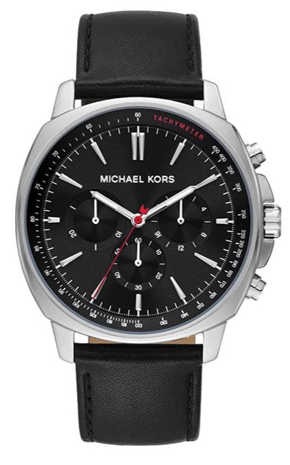  Shop Authentic Michael Kors Sullivan Chronograph Black Dial Black Leather Strap Watch For Men - MK8997 - Luxxuri
