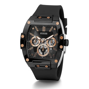  Shop Authentic Guess Phoenix Multifunction Black Dial Black Silicone Strap Watch For Men - GW0203G8 - Luxxuri
