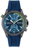  Shop Authentic Hugo Boss Globetrotter Blue Dial Blue Silicone Strap Watch for Men - 1513821 - Luxxuri