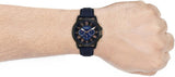  Shop Authentic Fossil Grant Chronograph Black Dial Blue Leather Strap Watch for Men - FS5061 - Luxxuri