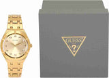  Shop Authentic Guess Crystalline Diamonds Gold Dial Gold Steel Strap Watch for Women - GW0114L2 - Luxxuri