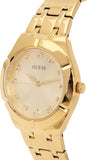  Shop Authentic Guess Crystalline Diamonds Gold Dial Gold Steel Strap Watch for Women - GW0114L2 - Luxxuri