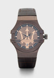  Shop Authentic Maserati Potenza Brown Dial Brown Leather Strap Watch For Men - R8851108011 - Luxxuri
