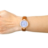  Shop Authentic Guess Park Avenue Blue Dial Brown Leather Strap Watch for Women - W0838L2 - Luxxuri