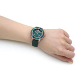  Shop Authentic Swarovski Octea Lux Chrono Emerald Green Dial Green Leather Strap Watch for Women - 5452498 - Luxxuri