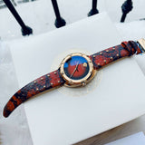 Shop Authentic Versace Shadov Quartz Red Dial Red Leather Strap Watch for Women - VEBM00918 - Luxxuri