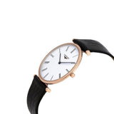  Shop Authentic Longines La Grande Classique De Longines White Dial Black Leather Strap Watch for Women - L4.755.1.91.2 - Luxxuri