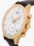  Shop Authentic Tissot T Classic Tradition Chronograph White Dial Brown Leather Strap Watch For Men - T063.617.36.037.00 - Luxxuri