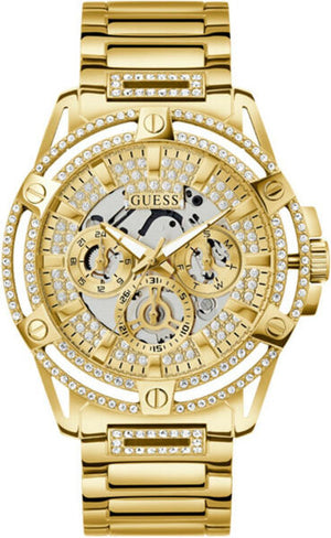  Shop Authentic Guess Queen Quartz Gold Dial Gold Steel Strap Watch For Men - GW0497G2 - Luxxuri