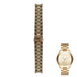  Shop Authentic Michael Kors Slim Runway Analog Gold Dial Gold Steel Strap Watch For Women - MK3739 - Luxxuri