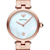  Shop Authentic Emporio Armani Mother of Pearl Dial Rose Gold Steel Strap Watch For Women - AR11236 - Luxxuri