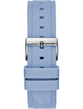  Shop Authentic Guess Confetti Crystal Silver Dial Blue Rubber Strap Watch For Women - W1098L3 - Luxxuri