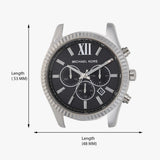  Shop Authentic Michael Kors Lexington Chronograph Black Dial Black Steel Strap Watch For Men - MK8602 - Luxxuri