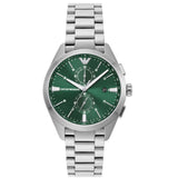  Shop Authentic Emporio Armani Chronograph Green Dial Silver Steel Strap Watch For Men - AR11480 - Luxxuri